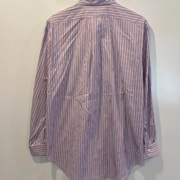 Polo Ralph‎ Lauren Striped Button Up Dress Shirt Pony Mens 16.5 Large - Picture 2 of 5